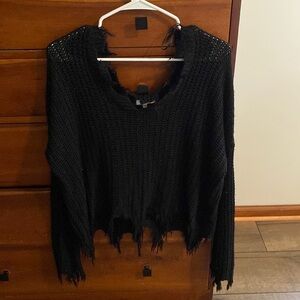 Black heathered sweater